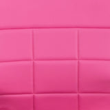 Emma + Oliver Mid-Back Pink Vinyl Executive Swivel Office Chair with Chrome Base and Arms