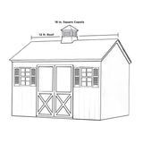 Good Directions Manchester 18 in. x 18 in. x 40 in. Square Vinyl Cupola with Rooster Weathervane
