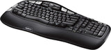 Logitech K350 Wireless Wave Ergonomic Keyboard with Unifying Wireless Technology – Black