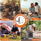 Folding Wood Burning Camp Stove, iMounTEK Small Portable Stainless Steel Backpacking Stove Outdoor Cooking Tents Heating Hiking Survival, Mini BBQ Stove with Carry Bag